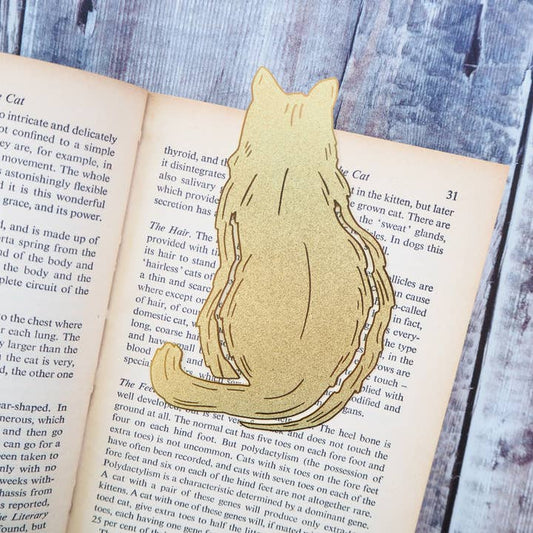 Cat Lover Brass Bookmark - Diavazo Greek Books