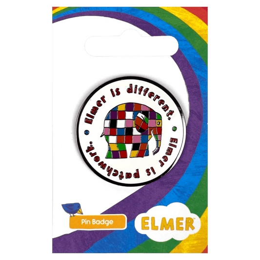 Elmer is Patchwork Pin Badge / Κονκάρδα Έλμερ - Diavazo Greek Books