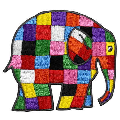 Elmer Walking Right Sew / Iron On Patch - Diavazo Greek Books