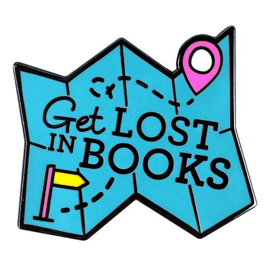 Get Lost In Books Pin Badge / Κονκάρδα Φιλαναγνωσίας World Book Day - Diavazo Greek Books