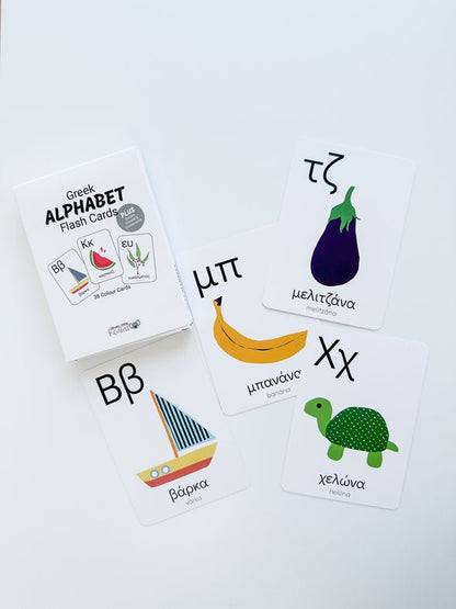 Greek Alphabet Flash Cards - Clever Little Koalas - Diavazo Greek Books