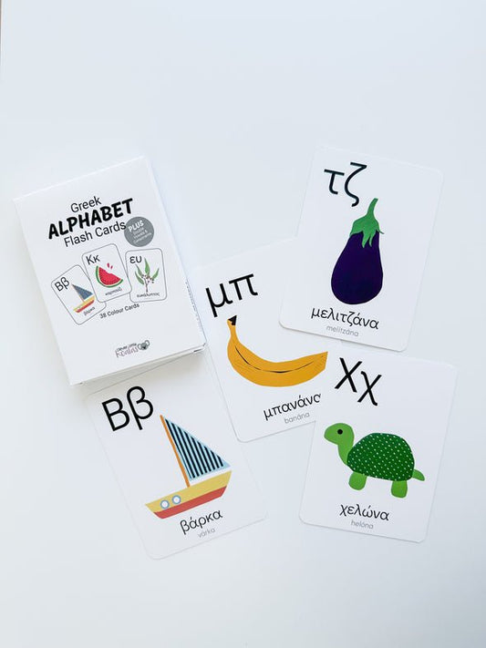 Greek Alphabet Flash Cards - Clever Little Koalas - Diavazo Greek Books