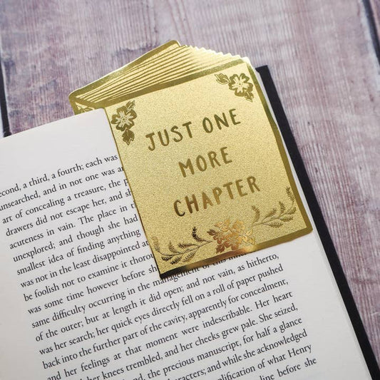 Just One More Chapter Brass Bookmark - Diavazo Greek Books