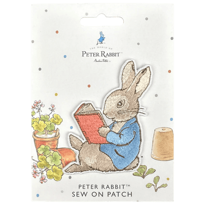 Peter Rabbit Reading Sew / Iron On Patch - Diavazo Greek Books