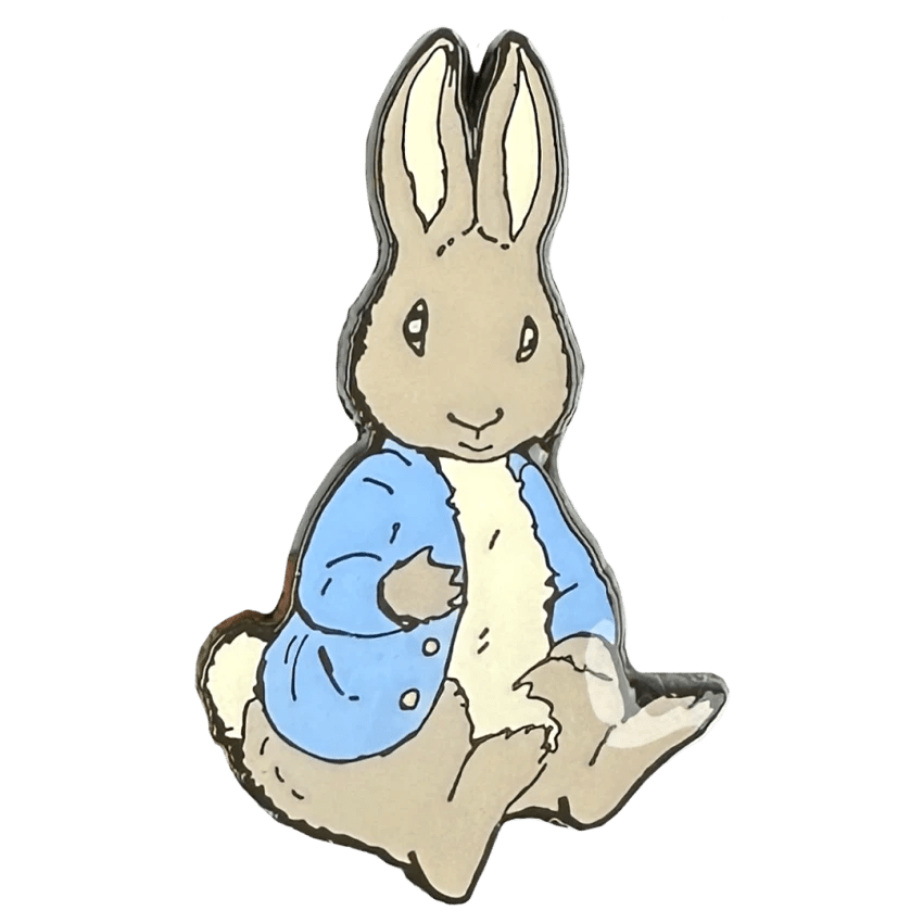 Peter Rabbit Sitting Pin Badge / Κονκάρδα Peter Rabbit - Diavazo Greek Books