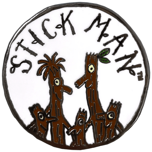 Stick Man Logo Pin Badge / Κονκάρδα Ξυλαράκης - Diavazo Greek Books