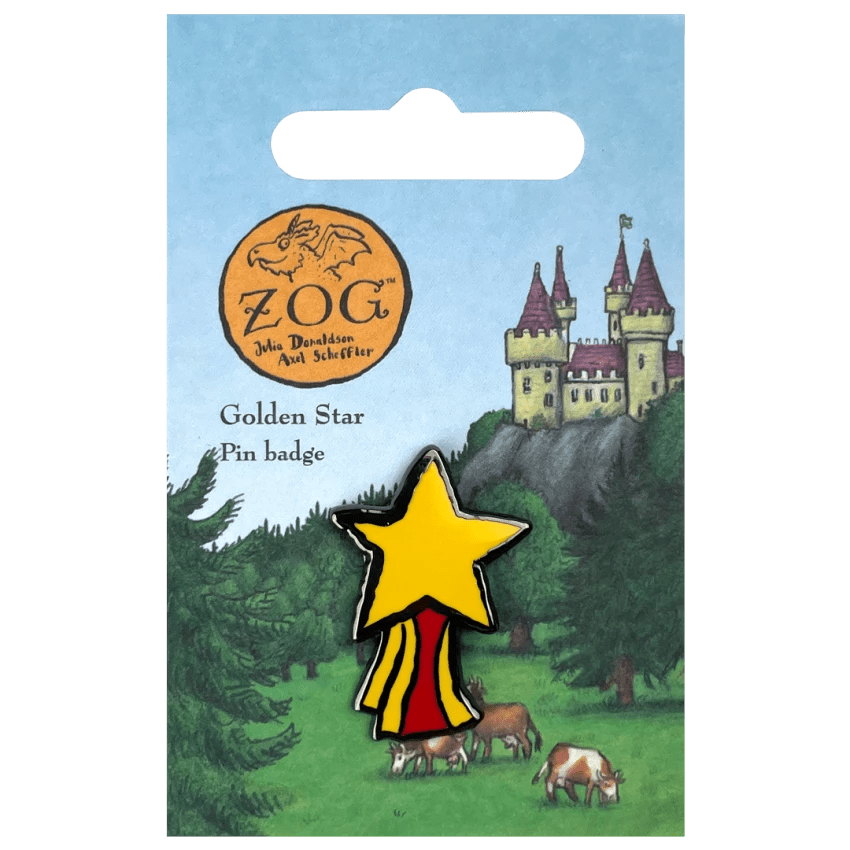 Zog Golden Star Pin Badge / Κονκάρδα Ζογκ Αστέρι - Diavazo Greek Books